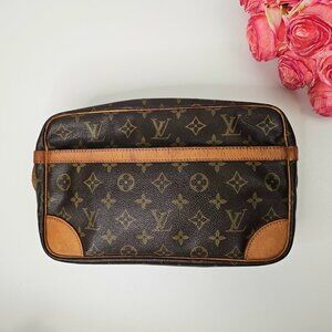 Authentic Louis Vuitton Clutch Bag Monogram Compiegne 28